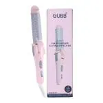 GUBB 2 In 1 Hair Curler & Straightener with Ceramic Coated Plates - (GB-007) Pink