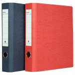 Comma Abaca 2D Ring Binder File| A4 Size| 40mm (1.5inch) D Ring| Pack of 2| Red + Navy Blue
