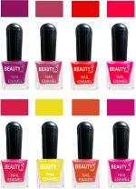 OUR Beauty Multicolor Quick Dry Long Lasting Hd Colors Nail Polish Set 2Feb63, 64 ml (Set Of 8)