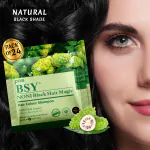 BSY Noni Black 5 Minutes Hair colour shampoo (12ml x 24 Sachets) , Ammonia Free, Noni Fruit Hair Dye