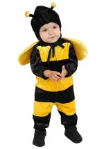 Kaku Fancy Dresses Polyester Boy's and Girl's Honey Bee Insect Costume Dress (Yellow, 7-8 Years)