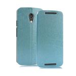 Heartly Motorola Moto G2 G 2Nd Generation Xt1068 Leather Blue Back Case Cover