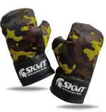 Skmt Military Green Faux Leather Boxing Gloves For Men And Women Green Medium