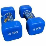 yash fitness Fixed weight rubber and metal color Dumbbell Fixed Weight Dumbbell (4 kg) *.