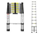 Welbuilt 3.2m (10.5 ft) Aluminium Telescopic Ladder | EN131 Certified 11-Steps Foldable Step Ladder