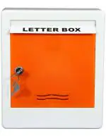 Aura Plast Orange Plastic Wall Mounted Mailbox