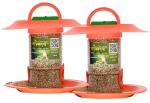 Skybeings Balcony Bird Feeder with Hut Small 2 Pieces_Orange