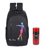 Ultima Moda Casual School College office Backpack For Men & Women With LXRY BLOOM Deodorant (COMBO OFFER)
