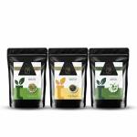 DABRI Green Tea Combo Pouch - (1 X Himalayan Green Tea, 1 X Chamomile Green Tea, 1 X Original Green Tea - Combo of 3, Pouch of 100gm Each)