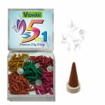 V, VIDHAN 5 in 1 DHOOP Dry Cones Premium 2 inch bamboless Scented Colorful Herbal Dry Dhoop Cones (500 Grams) Bulk Pack