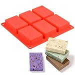 Zollyss Multicolor Silicone 6 Cavity Rectangle Shape Sharp Edges Mould