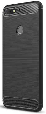 COVERBLACK Rubber Back Cover Compatible model for Honor 7C - Black