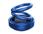 WolkomHome Car Double Ring 360 Degree Rotating Solar Dashboard Idol Automatic Rotator Toy Gift Universal for All Cars Blue