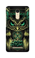Tweakymod Printed Evil Owl Back Cover for REDMI NOTE 3