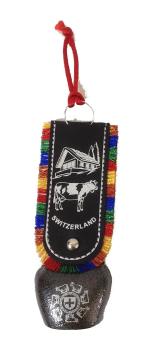 Tej Gifts Feng Shui Swiss Cow Bell | DDLJ Cowbell | Vastu Bell | Car Hanging Key Chain | Metal Door Hanging for Home | Religious Wall Decor | Good Luck Bell | Special Ocassion Gift Item (Grey)