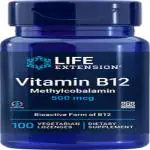 Life Extension Vitamin B12 Methylcobalamin 500 mcg, 100 vegetarian lozenges