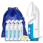 Mypurmist 2 Ultrapure Handheld Personal Steam Inhaler + Extra Pack of Sterile Water (20 Pcs) + Extra Pack of ScentPad with 6 Session (Combo)