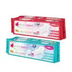 everteen combo XL Pads Cottony-Soft Top & XL Neem-Safflower Dry Sanitary Pads (20 Pads, each 280mm)