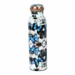 Craze Crafts Butterfly Copper Bottle Stone Butterfly Printed Meena, 1000 Ml