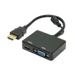 Microware VGA, Micro USB, HDMI Adapter for Monitor, Television, Personal Computer