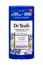 Dr Teal'S Aluminum Free Deodorant Stick For Unisex Magnesium Lavender Vanilla And Essential Oils, 75 G