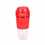 BOSS USB Portable Blender Bottle for Smoothie, Milk Shakes and Juice, USB Rechargeable Battery with 30 Watt Motor, 500 ML, built-in Jar, Red