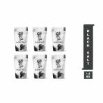 Lunn|Combo of Natural Fine Grain Black Salt (Kala mak)|Rich in Natural Minerals |No GMO|No Artificial Flavors|Vegan|Gluten Free|200g each|Pack of 6