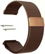 JOBINKA 19mm Magnetic Chain Strap Compatible with Noise Colorfit Pro 2/Oxy/Pulse/Boat Storm Smart Watch Strap (Brown)