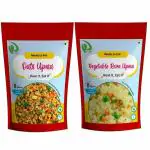 DRYFII - Ready to Eat Oats Upma (75g) and Rava Upma (75g) Superfood, Pack of 2, Healthy Food, No Preservatives, Instant Food Rehydrated Wt. 500 gm