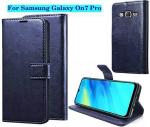 Bluetronic Samsung On 7 Blue Leather Dual Protection Flip Cover l Mobile Cover l Mobile Accessories l Case