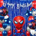 House of Banter Spider Theme Birthday Decorations for Boys, Kids Party, Girls - Cartoon Birthday Decorations, Spider Birthday Party Supplies