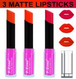OUR BEAUTY Multicolor Soft And Smooth Touch Velvet Matte Lip Color Combo, 10.5 G (Pack Of 3)
