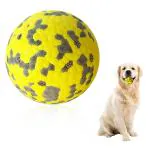Qpets 3 inch Durable Bouncy Dog Ball for Small Medium Big Dog, High Elasticity TPU Dog Toys, Lightweight+ High Bounce Interactive Dogs Toys for Large Dogs, Molar Chew Ball for Power Chewer