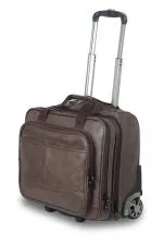 Nasher Miles Brown Polyester Wall Street 4 Wheel Soft Sided Laptop Backpack