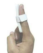 WITSOUL Grey White Finger Splint For Mallet Finger FOR better immoblizer finger Silver Universal Size 1 Unit