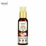Oceal Onion Hair Oil with resendyl - WITH COMB APPLICATOR - Controls Hair Fall - NO Mineral Oil, Silicones & energetic Fragrance Hair Oil (100 ml)