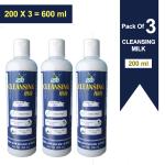 SBS Cleansing Milk - Removes Makeup & Impurities, For Soft And Glowing Skin - 200ml (Pack Of 3)