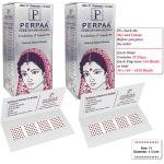PERPAA Kumkum Dark Maroon Round Bindi Book for Ladies Forehead Pack of 2-15 Flaps Each Box (Stick On) (11, Diameter 1.5mm)
