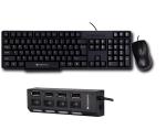 ZEBRONICS Judwaa 750 Wired Keyboard Mouse + 150 HB USB HUB Combo Set (Black)