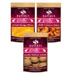 SoftArt Dry Fruits Combo Of Royal Mango,Chilli Kaju,Walnut In Shell - (Pack of 3, 100 g Each)