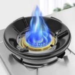 ROMJ Gas Saver Burner Stand Gas Saver Jali Home Gas Stove Fire & Windproof Energy Saving Stand Gas Saver Burner Stand Gas Chula Burner Gas Chula Support (Black)