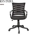 KVS INDIA Zig-Zag Medium Back Revolving Chair with Centre Tilt Mechanism in Black Fabric and mesh/net back Fabric Office Executive Chair (Black, DIY(Do-It-Yourself))