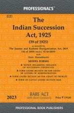 Indian Succession Act 1925 as amended by Jammu and Kashmir Reorganisation Act 2019_Professional Book Publishers