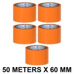 VCR Orange Color Tape - 50 Meters in Length - 60mm / 2.5