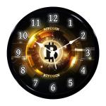 Babawill Bitcoin 2 Abs Plastic Wall Clock with Glass in Front