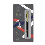 PARKER LATITUDE MATTE BLACK GT BALL PEN PACK OF 2