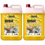 Fivanta Dishwash Liquid 10 Liter Yellow Ultra Powerful With Lemon Fragrance, Leaves No Residue, Grease Cleaner For All Utensils