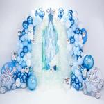 Orama Frozen Theme Birthday Decoration - Huge 85 Pcs Combo | Blue and White Balloons for Decoration Item For Girls & Boys(Frozen Balloon)