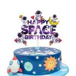 Zyozique Space Birthday Cake Topper Space Birthday Cake Decoration Space Cupcake Decoration Rocket Cake Decoration Astronaut Cake Decoration Cake Topper