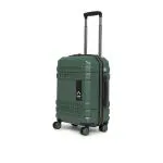 uppercase Bullet (Small) 56cm | Cabin Trolley Bag | Hardsided Luggage Anti-Scratch 8 Spinner Wheel Luggage | TSA Lock & Anti-Theft Zippers | Suitcase for Men & Women | 2000 Days Warranty (Green)
